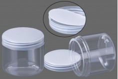 Barattolo in plastica da 500ml bianco o trasparente senza coperchio - 12 pz