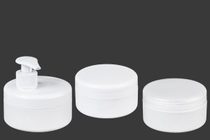 Cremedose aus Kunststoff 250ml weiß oder transparent-6