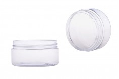 Barattolo di plastica 250 ml bianco o trasparente senza tappo