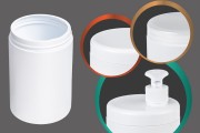 White 1000ml plastic jar