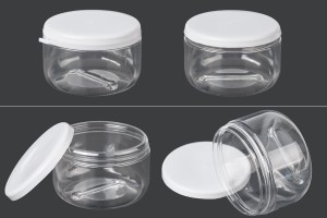 Kunststoffdose 180 ml mit weißem Deckel-1