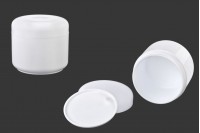 Βάζο λευκό δίπατο πλαστικό 150ml με 2 τοιχώματα και παρέμβυσμα