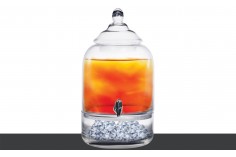 Flacon decorativ cu capac, robinet și compartiment pentru gheață - 9 litri