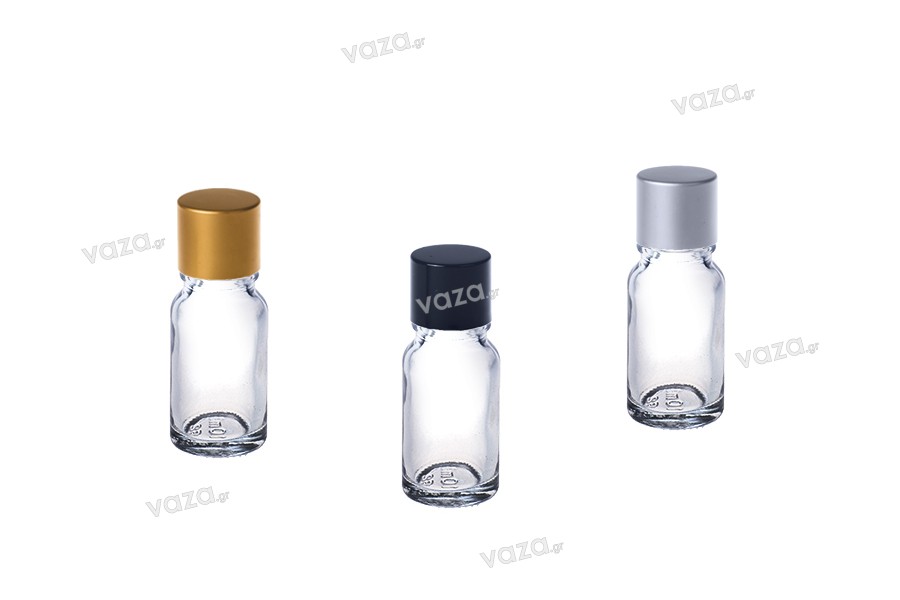Sticluță pentru uleiuri esențiale, transparentă, 10 ml, cu gura de scurgere PP18