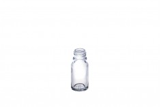 Γυάλινο μπουκαλάκι για αιθέρια έλαια 10 ml διάφανο με στόμιο PP18