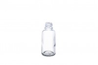 Transparent 30ml glass bottle for essential oils with PP18 mouth