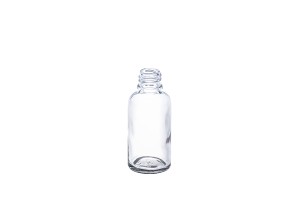 Petite bouteille en verre transparent pour une portion d'huile d'olive de 30 ml-imazh_dimensione
