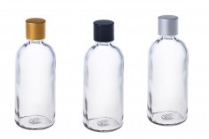 Transparent 100ml glass bottle for essential oils with PP18 mouth