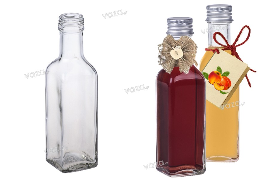 100ml glass bottle for wedding or christening favor with PP24 finish