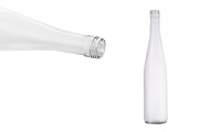 Transparent 700ml glass bottle with PP31.5 finish, not compatible with a child-resistant cap