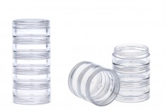 5-layer acrylic 3ml nail rhinestones jar  