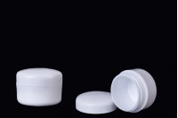 Double wall white cream SAN jar 5 ml in packs of 12 pieces