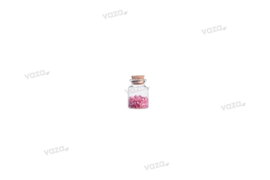 Mini 15ml glass jar for wedding or christening favors with cork stopper in size 30x45 - available in a package with 12 pcs