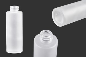 Flacon de sablage en verre de 100 ml pour crèmes et huiles PP 24