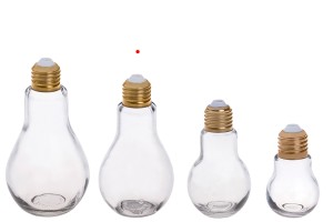 Bouteille en verre en forme de lampe spéciale 180 ml - sans bouchon-3