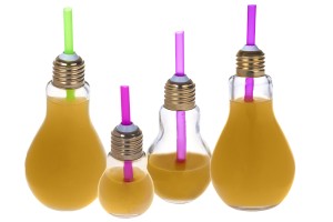 Bouteille en verre en forme de lampe spéciale 180 ml - sans bouchon-7