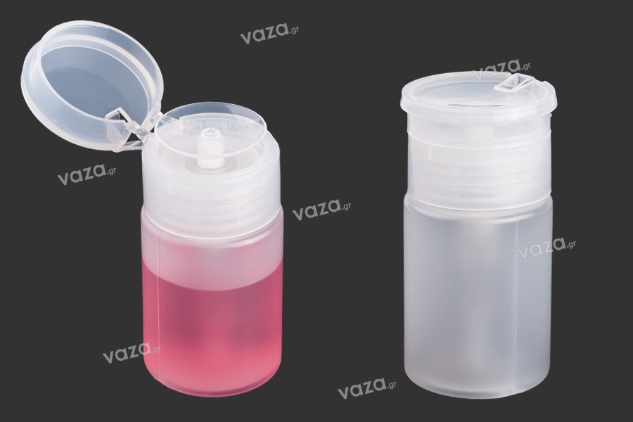 Bottiglia di plastica speciale per la rimozione dello smalto 70ml con pumper pompa
