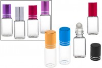Flacon roll-on en verre de 5 ml en différentes couleurs