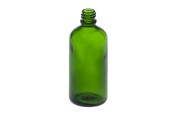 Γυάλινο μπουκαλάκι για αιθέρια έλαια 100 ml πράσινο με στόμιο PP18