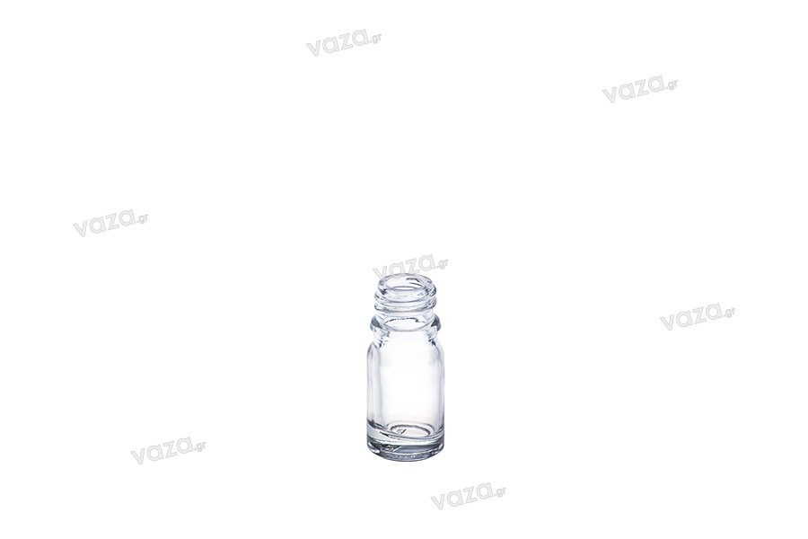 Γυάλινο μπουκαλάκι για αιθέρια έλαια 5 ml διάφανο με στόμιο PP18