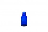 Glass bottle for essential oils - blue - 15 ml with mouth PP 18