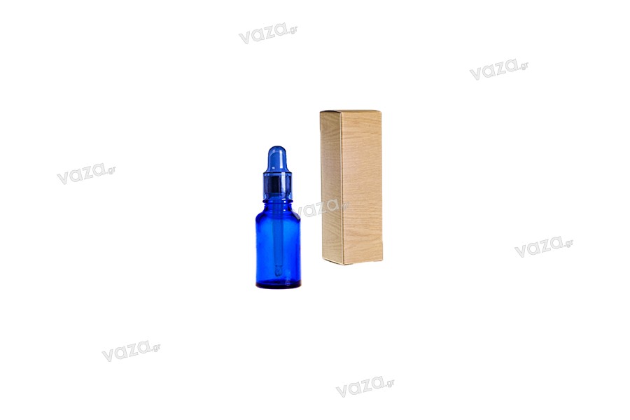Shishe qelqi për vajra esenciale 20 ml blu me grykë  PP18