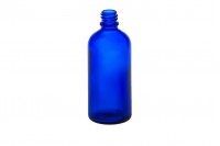 Flacon en verre pour huiles essentielles de 100 ml bleu avec bouche PP18