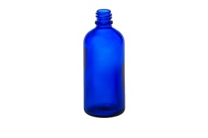 Petite bouteille en verre bleu pour huile d’olive de 100 ml-imazh_dimensione