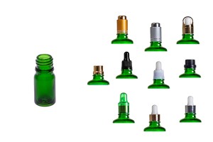 Grünglasflaschen für Ätherische Öle 5ml PP 18-9