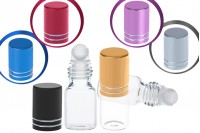 3ml glass roller bottles, available in many colors