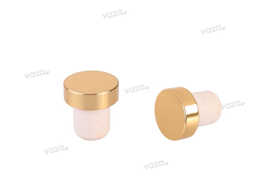 Synthetic silicone Cork f 19 polished gold