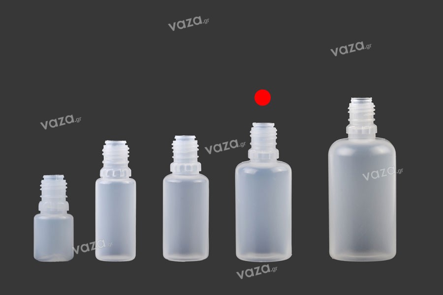 30ml plastic e-cigarette liquid bottle with child-resistant cap and dropper - available in a package with 50 pcs