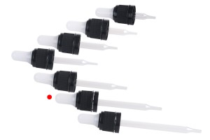 Pipettenmontur 50 ml mit schwarzem, engen Sicherheittsverschluss. mit schwarzen oder transparenten Gummi- Einzelverpackung-εικόνα_σύνθεση