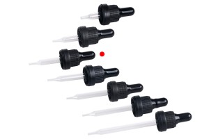 Compte-gouttes de 15 ml avec bouchon large de sécurité noir et sucette noire ou transparente - en emballage individuel-εικόνα_διαστάσεις