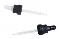 50 ml nipple dropper with wide black tamper-proof cap and black or transparent rubber head - packed per piece