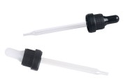 Dropper 100 ml with black broad tamper-evident cap and black or transparent bulb - individually wrapped