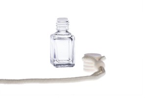 Flacon pour parfum de voiture 4 ml carré avec couvercle et bouchon en bois - 25 pcs-εικόνα_σύνθεση