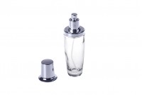 100ml glass lotion bottle with pump and elegant cover cap.  