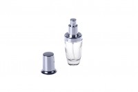 30ml glass lotion bottle with pump and elegant cover cap.  