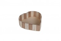 Wooden heart shaped box, size 