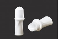 Flacon plastique roll-on 60ml de couleur blanche