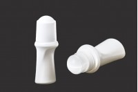 Sticlă de plastic roll-on de 60 ml de culoare albă