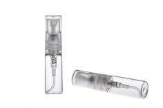 Γυάλινο μπουκαλάκι με σπρέυ για αρώματα 3 ml με πλαστικό καπάκι