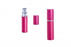 5ml mini atomizer spray glass bottle with aluminum case, available in many colors 