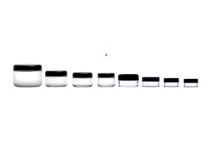 Pot en acrylique 20ml avec bande argentée sur le couvercle - 12 pcs-εικόνα_σύνθεση