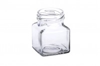 Square glass jar for honey 106 ml T.O. 48 