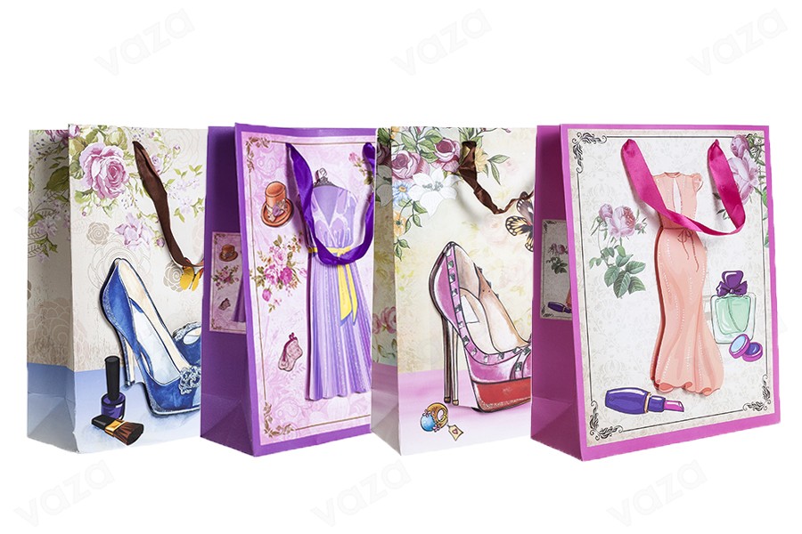 Sac cadeau en papier 3-D, motif « robe mauve », taille « M », 260 x 100 x 320 mm Sac cadeau en papier 3-D, motif « robe mauve », taille « M », 260 x 100 x 320 mm-εικόνα_σύνθεση