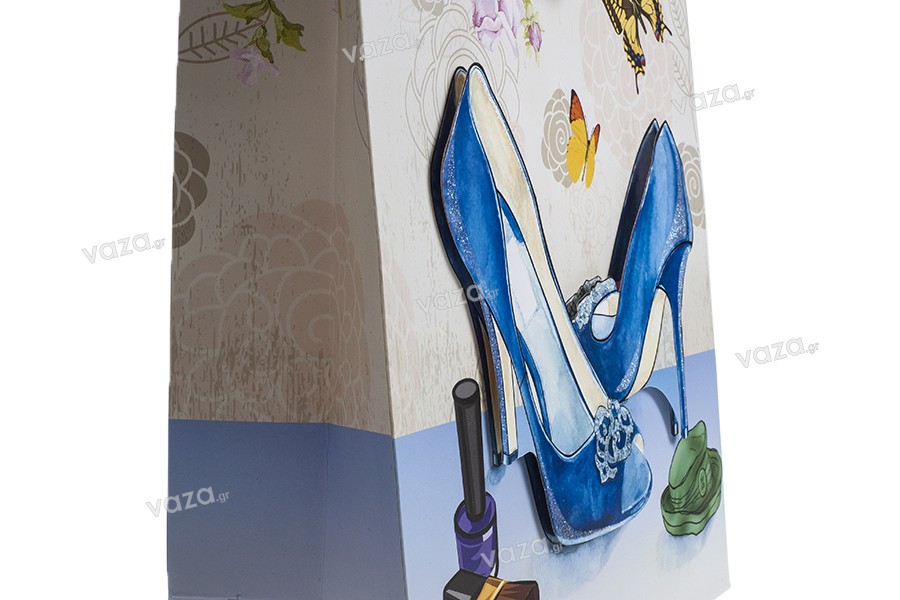 mavi ayakkabilar boyut l 31x12x42cm cizim kagit 3 b hediye canta