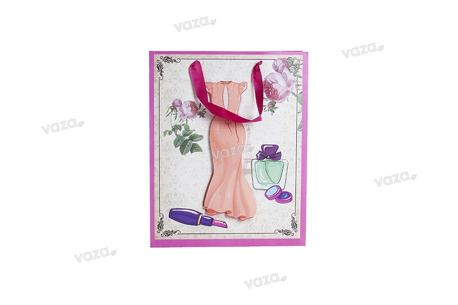 kagit 3 b hediye canta taslak turuncu elbise m 26x10x32cm boyutu