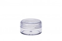 Pot acrylique transparent de 10 ml avec couvercle – lot de 12 pièces